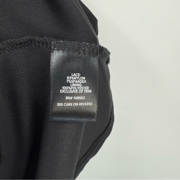 Torrid Black Lace Mock Neck Sweetheart Sheath Black Dress Long Sleeve Size 2X - Picture 13 of 15